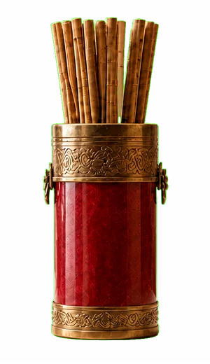 Red bamboo-lot vessel